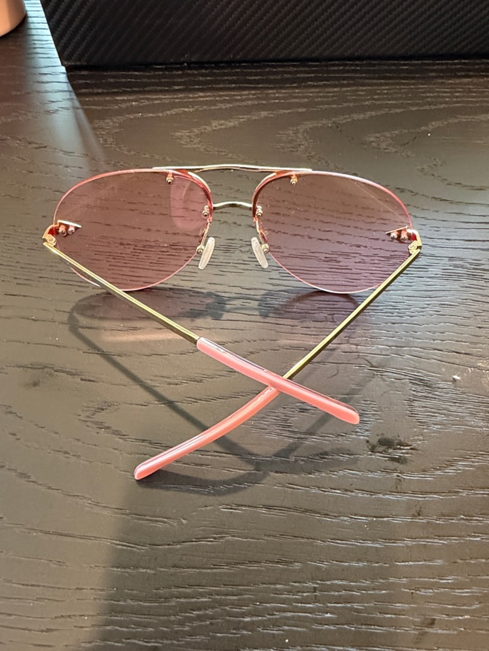 Karen Walker Gold-Frame Sunglasses with Pink Lenses - Picture 4 of 4